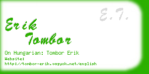 erik tombor business card